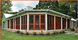Three Season Porch Panels with Screen and Glass