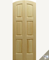 Premium Eastern White Pine Double D111 Arch Top Door