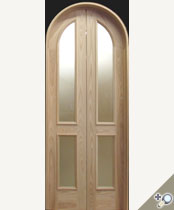 Custom D106 Red Oak Tudor Arch Top Entry