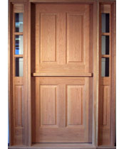 DD212 / S11 Solid Cherry Dutch entrance unit featuring clear insulated glass.