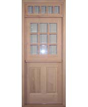 DD203 / T06 solid maple Dutch entrance unit featuring clear insulated beveled glass. 