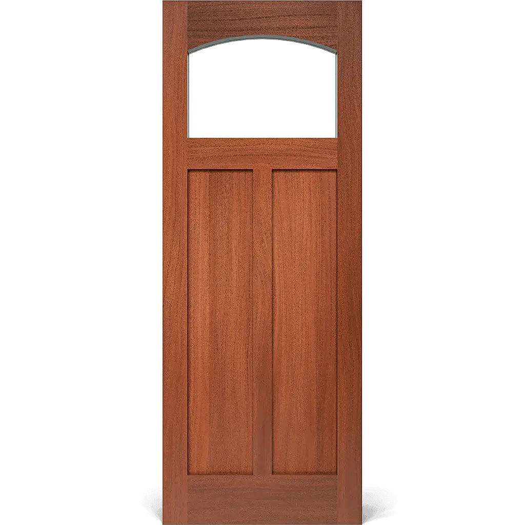 Elmslie Craftsman Exterior Door with Arched Glass