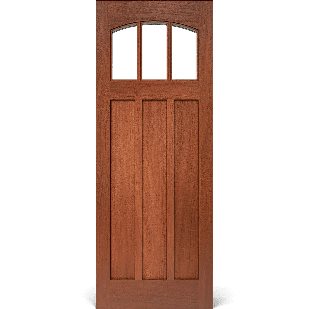 Vollmer Craftsman Exterior Door with Arched Glass