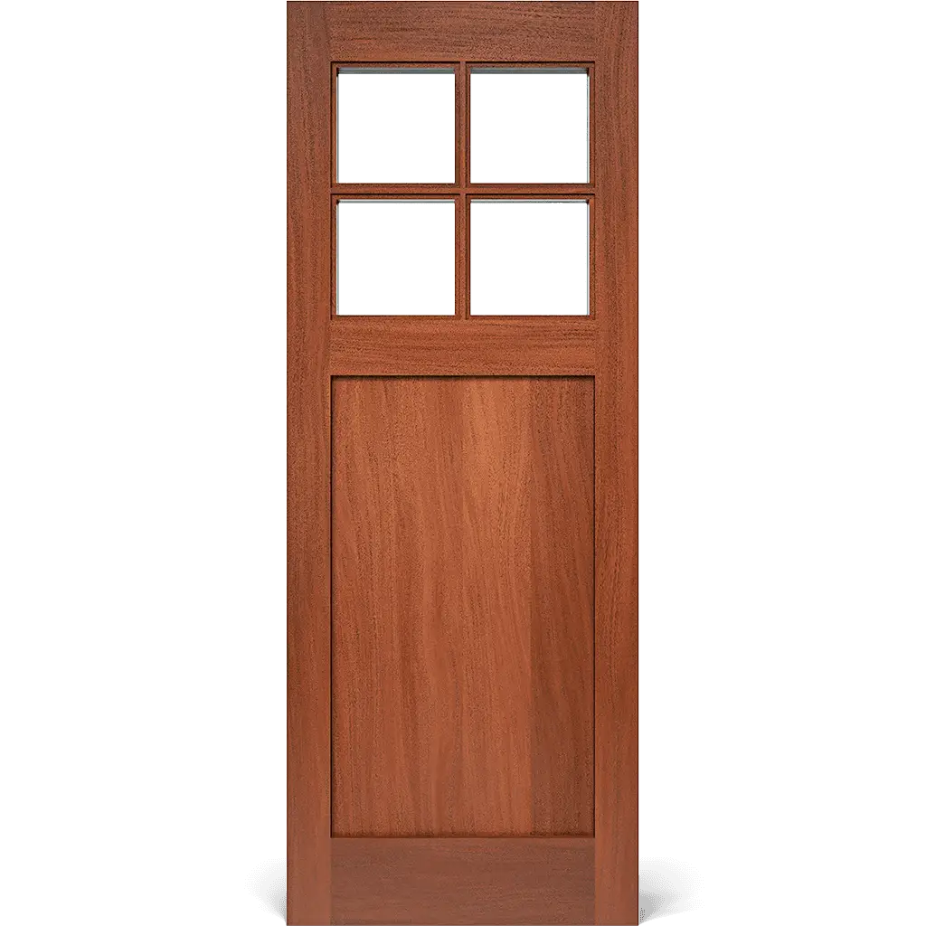 Terra Cotta Craftsman Exterior Door with Glass