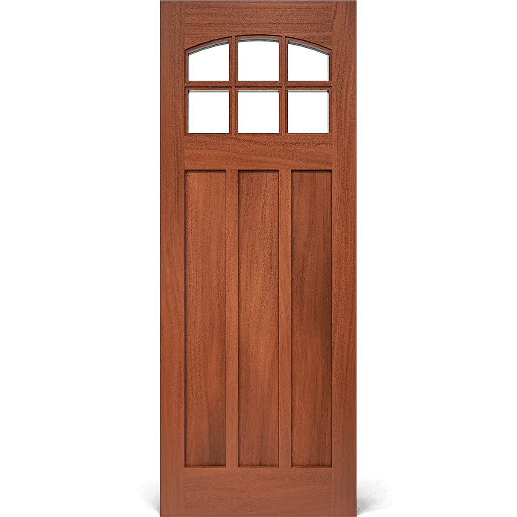 Berkeley Craftsman Interior Door with Arched Glass