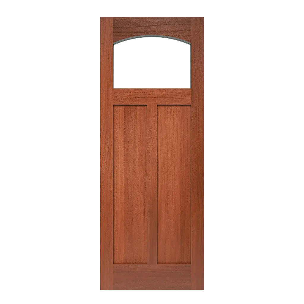 Elmslie Craftsman Exterior Door with Arched Glass