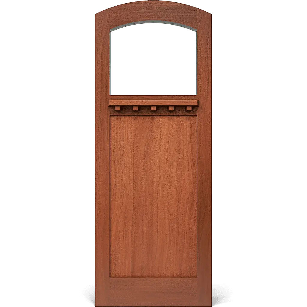 Van Alen Craftsman Arch Top Exterior Door with Glass