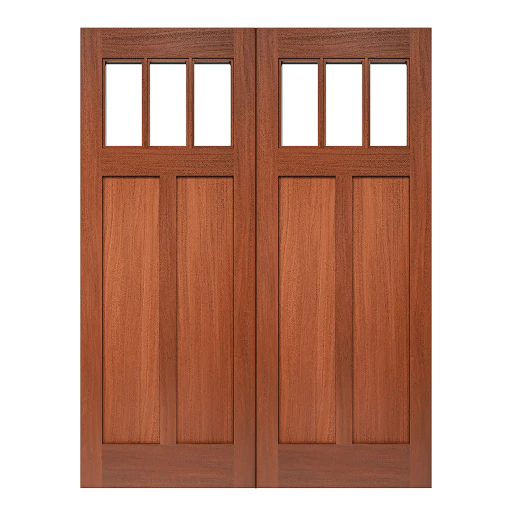 Darwin Double Craftsman Interior Door with Glass