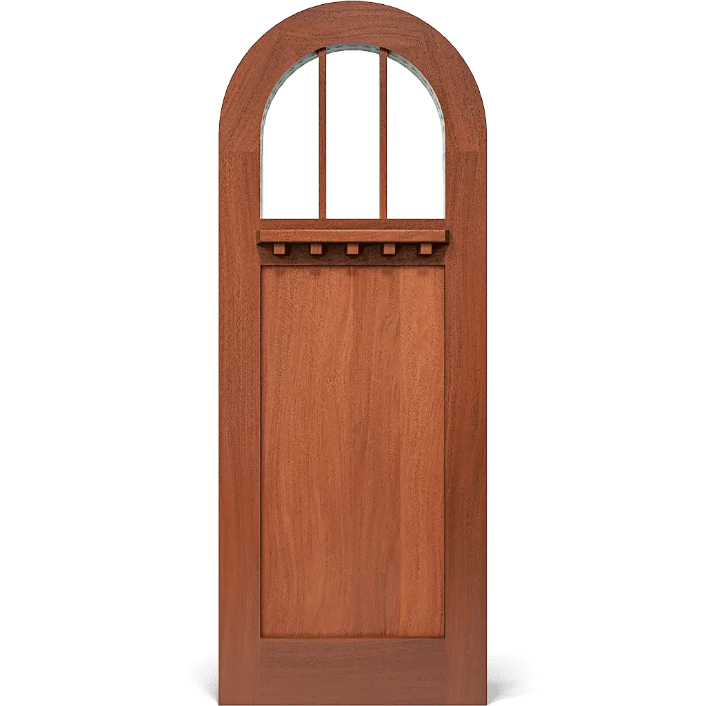 Bolton Craftsman Round Top Interior Door with Glass