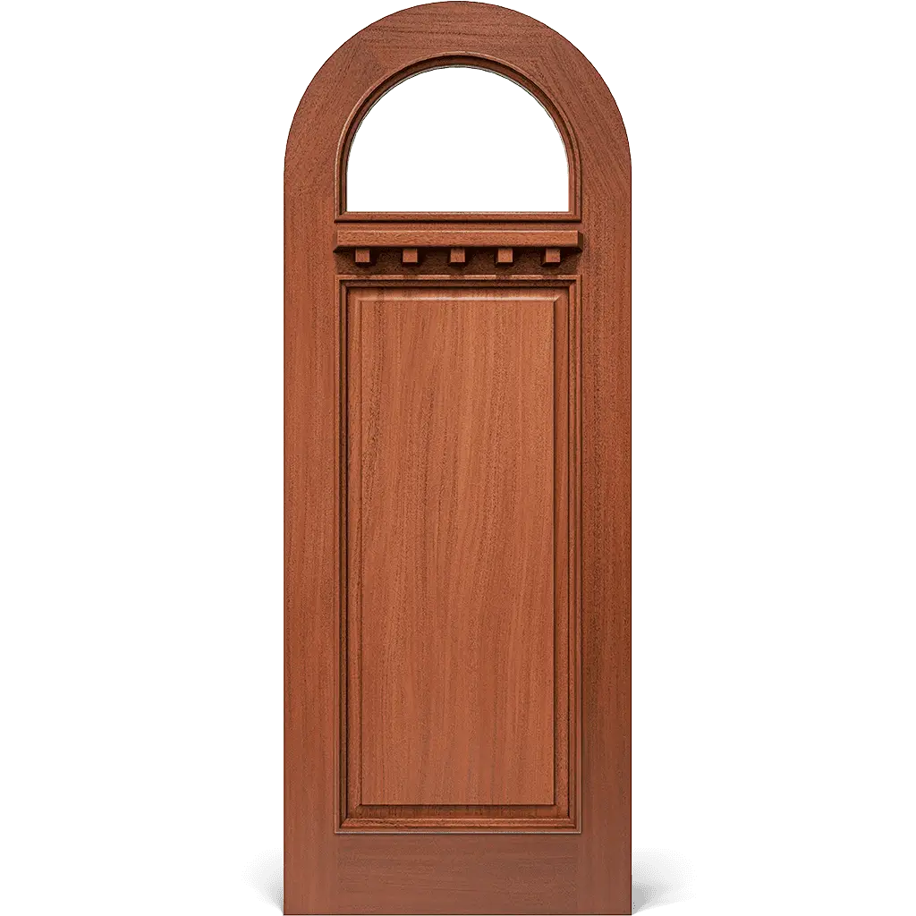 Pasadena Craftsman Round Top Interior Door with Glass