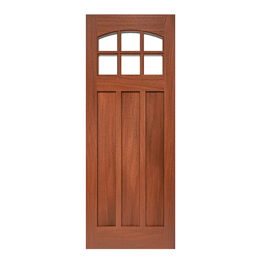 Berkeley Craftsman Interior Door with Arched Glass