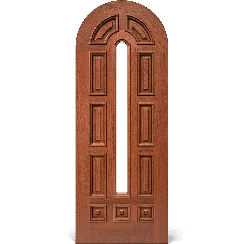 Borthwick Round Top Interior Door with Glass