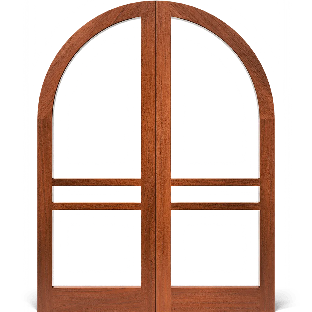Contemporary Round Top Double Screen & Storm Door