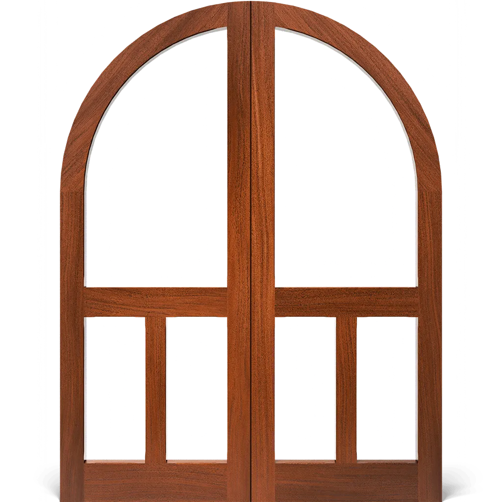 Old Fashion Round Top Double Screen & Storm Door