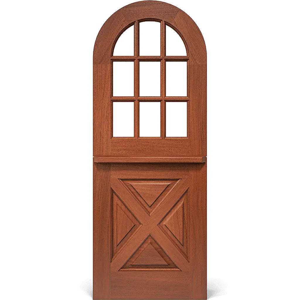 Cedar Grove Round Top Dutch Interior Door with Glass