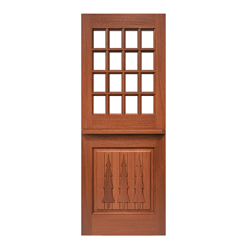 Pine Knot Dutch Rustic Interior Door with Glass
