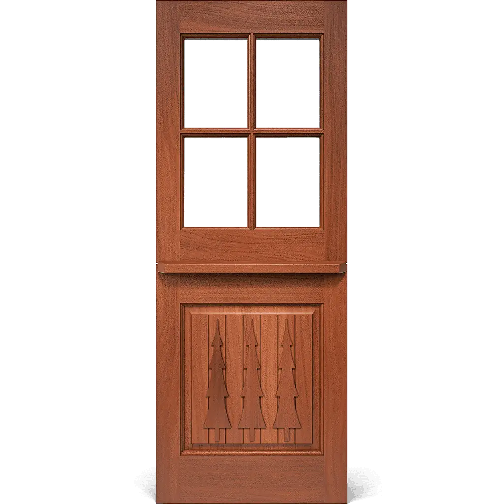 Uncas Dutch Rustic Interior Door with Glass