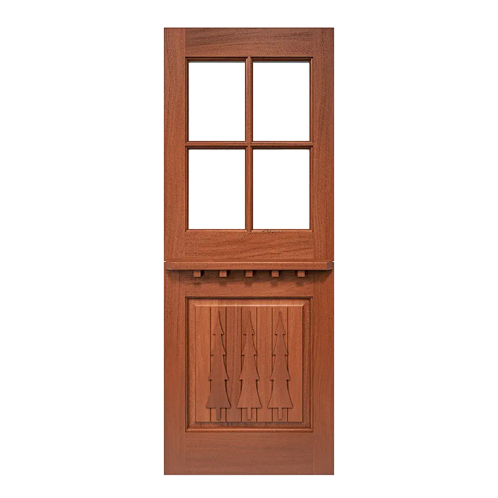 Wenonah Dutch Rustic Interior Door with Glass