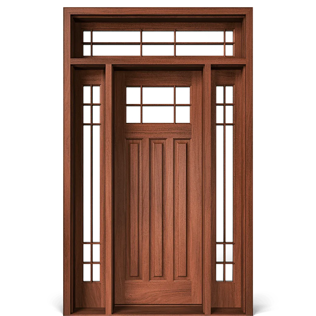 Zabriskie Exterior Door with Wentworth Transom and Dumbarton Sidelights
