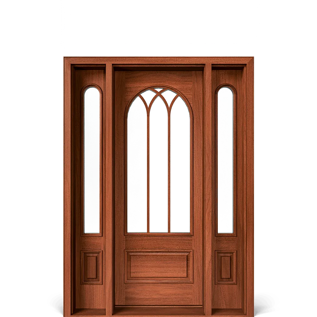 Wilder Exterior Door with Woodlawn Sidelights