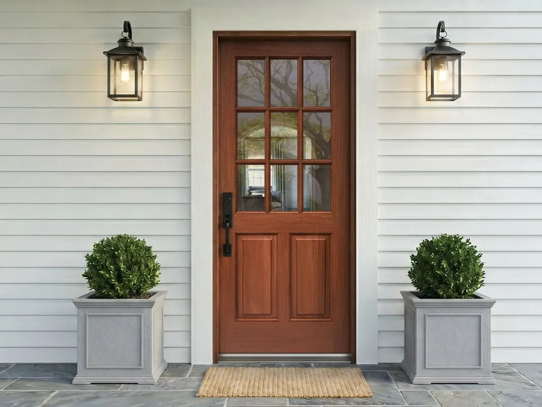 Wood front doors with glass for the light you want