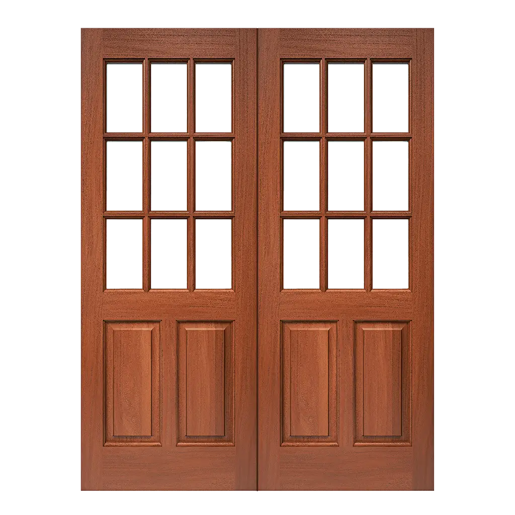 Saltbox Double Exterior Door with Glass