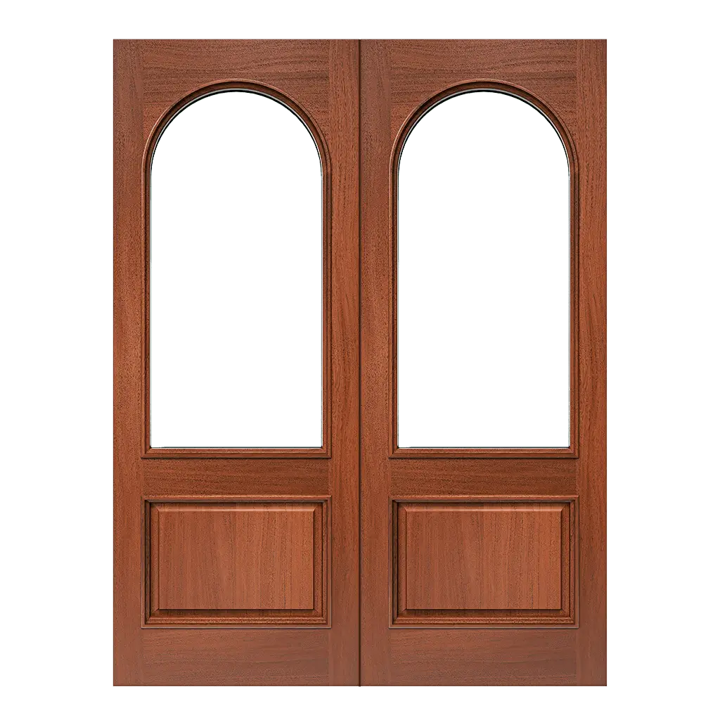 Wilder Double Interior Door with Arched Glass