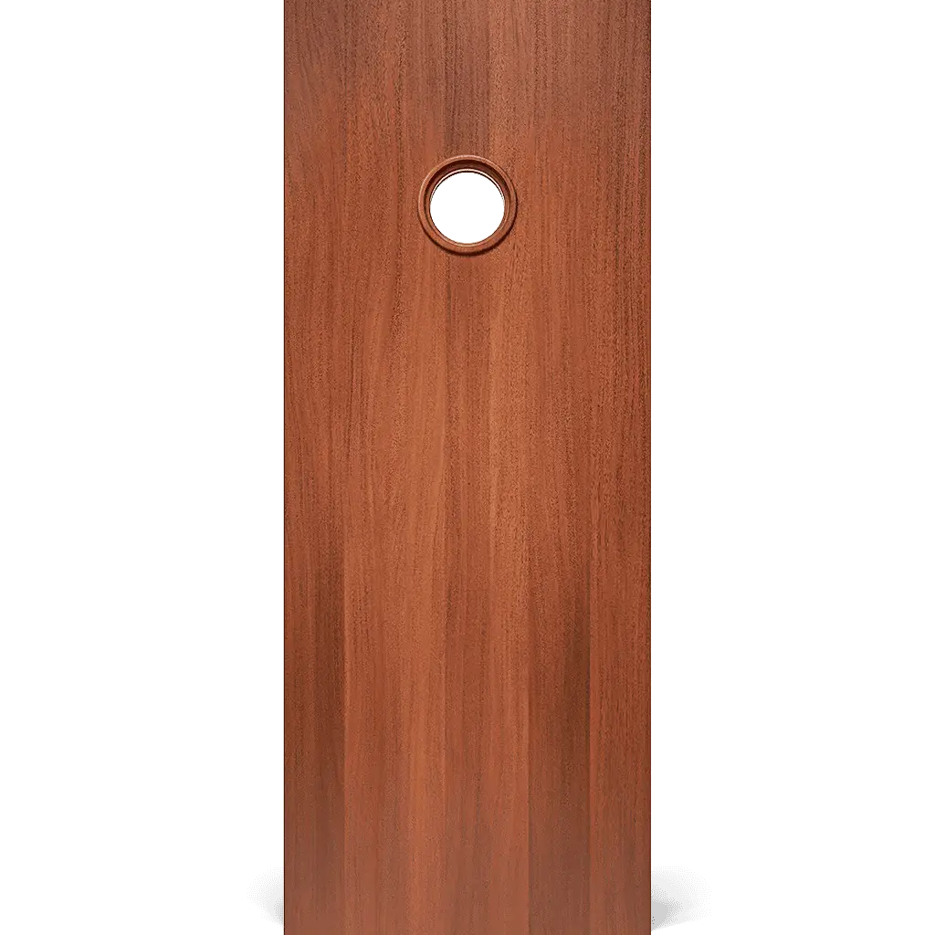 Silver Lake Tudor Interior Door with Circle Glass