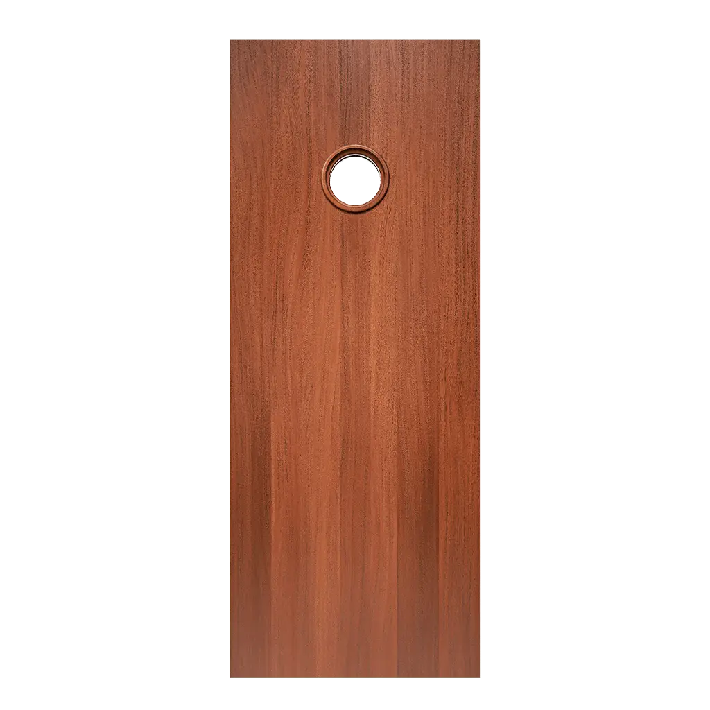 Silver Lake Tudor Interior Door with Circle Glass