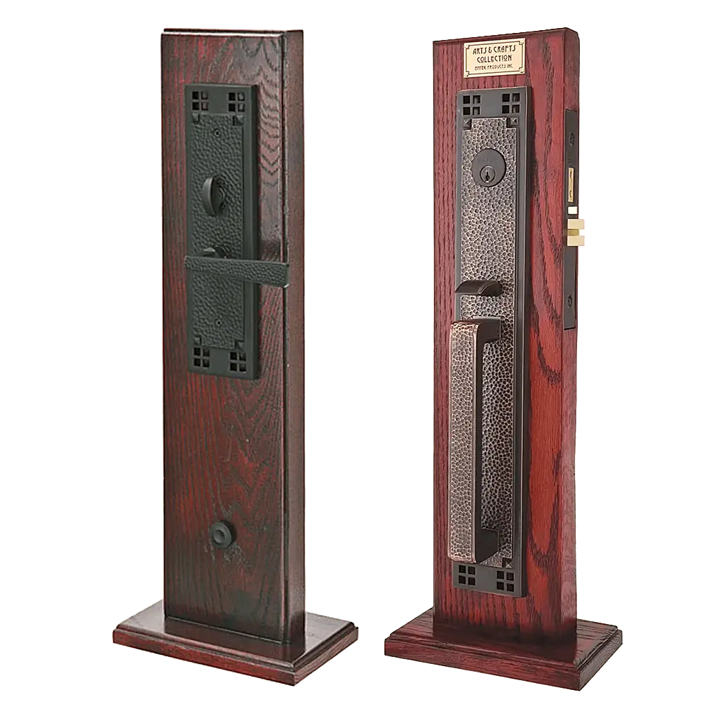 Craftsman Full Length Mortise Entry Set with Hammered Lever