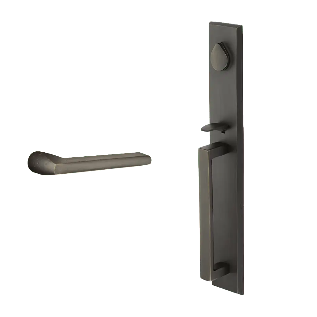Rustic Modern Rectangular Full Length Tubular Entry Set with Lariat Lever