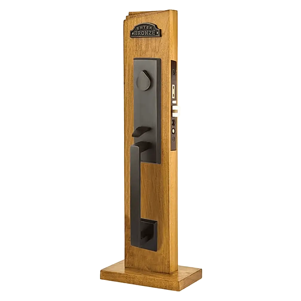 Rustic Modern Rectangular Mortise Entry Set with Lariat Lever