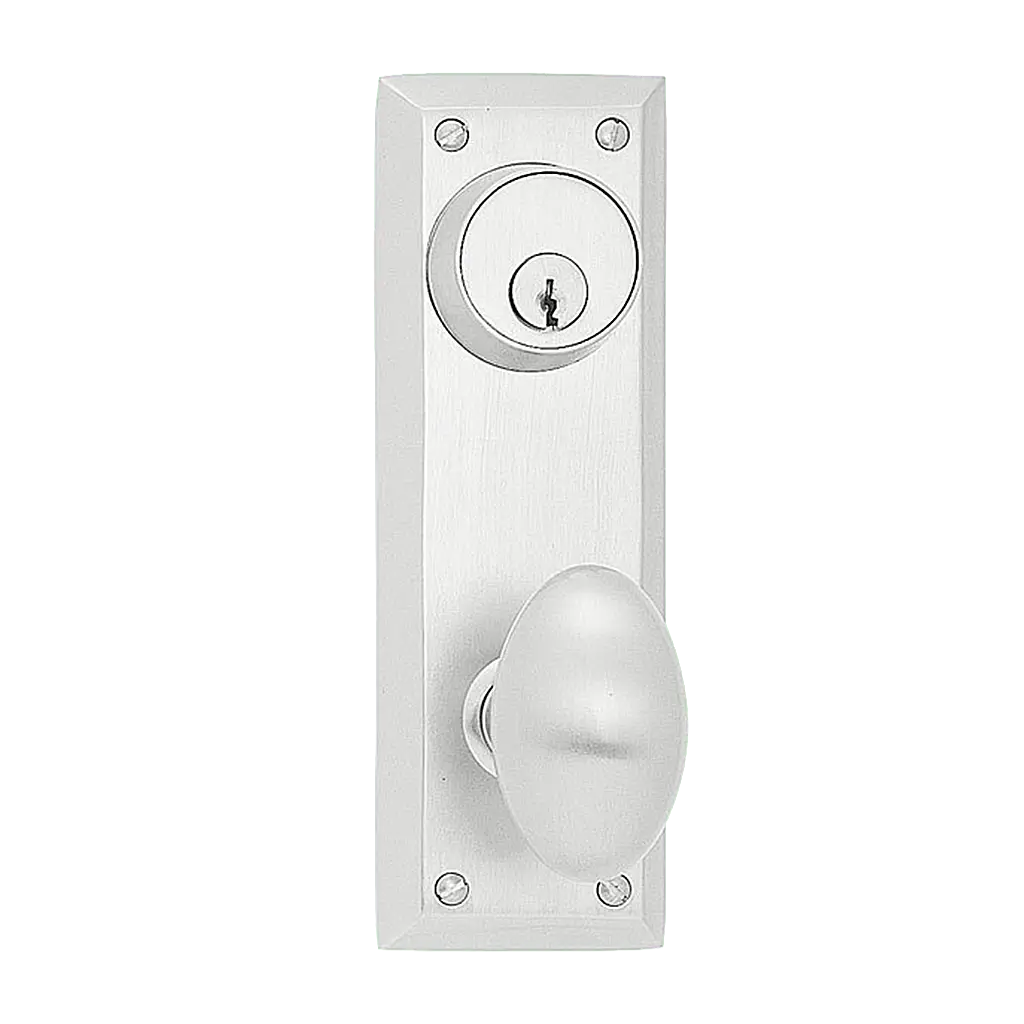Quincy Keyed 3-5/8 Inch C-to-C Sideplate Lock with Egg Knob