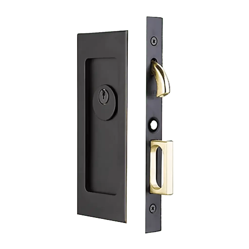 Modern Rectangular Pocket Door Mortise Lock