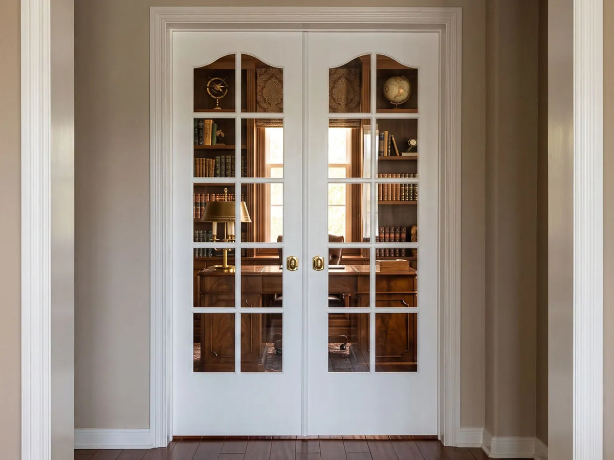 Interior double french doors study doors