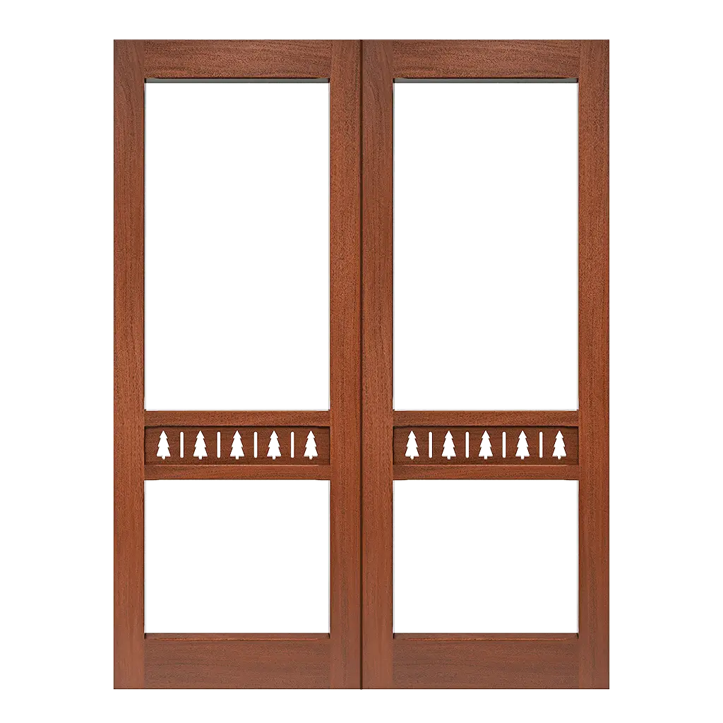 Blue Spruce Rustic Double Screen & Storm Door