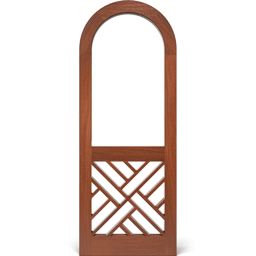 Chippendale Round Top Screen & Storm Door