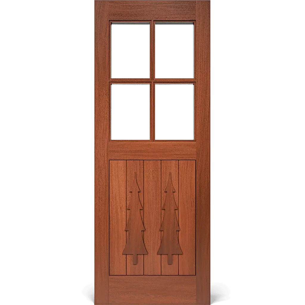 Wonundra Rustic Exterior Door with Glass