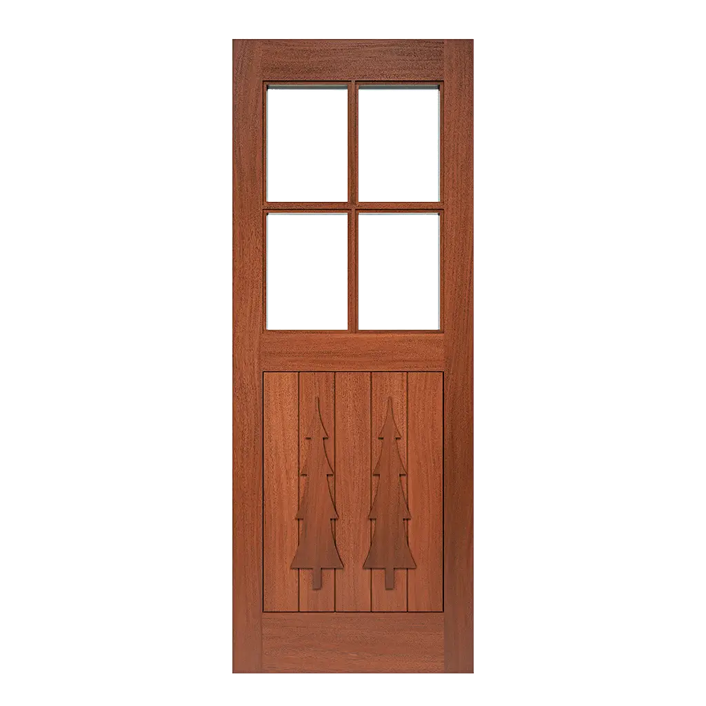 Wonundra Rustic Interior Door with Glass