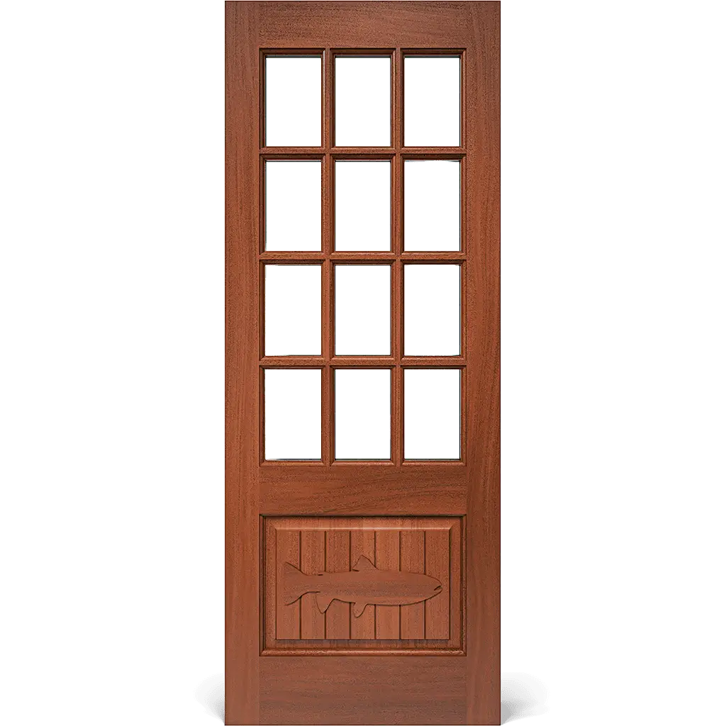 Whitney  Rustic Exterior Door with Glass