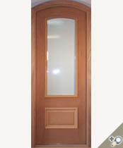 G114AT Arch Top Glass Panel Door
