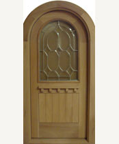 G137RT-SG Round Top Stained Glass Door