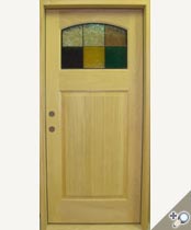 G129-SG Stained Glass Entrance Door