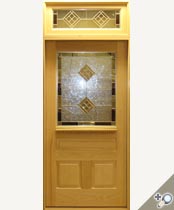 G155-SG Stained Glass Entrance Door